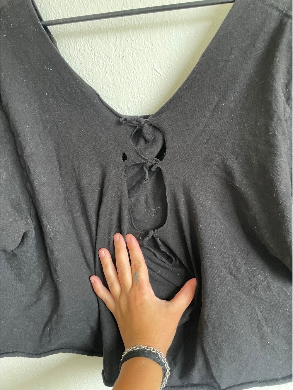 Black Scream Ghostface oversized relaxed grunge Halloween horror crop top xl - Picture 2 of 3